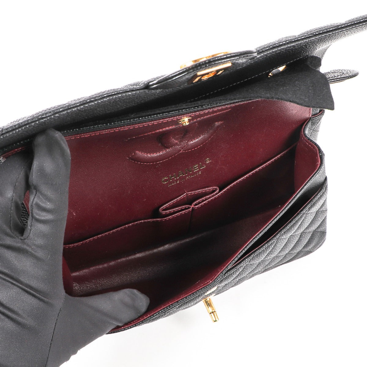 Chanel Black Caviar Classic Flap Bag