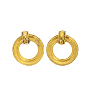 Authentieke vintage Chanel Golden Hoop Earrings koop online webshop LabelLOV
