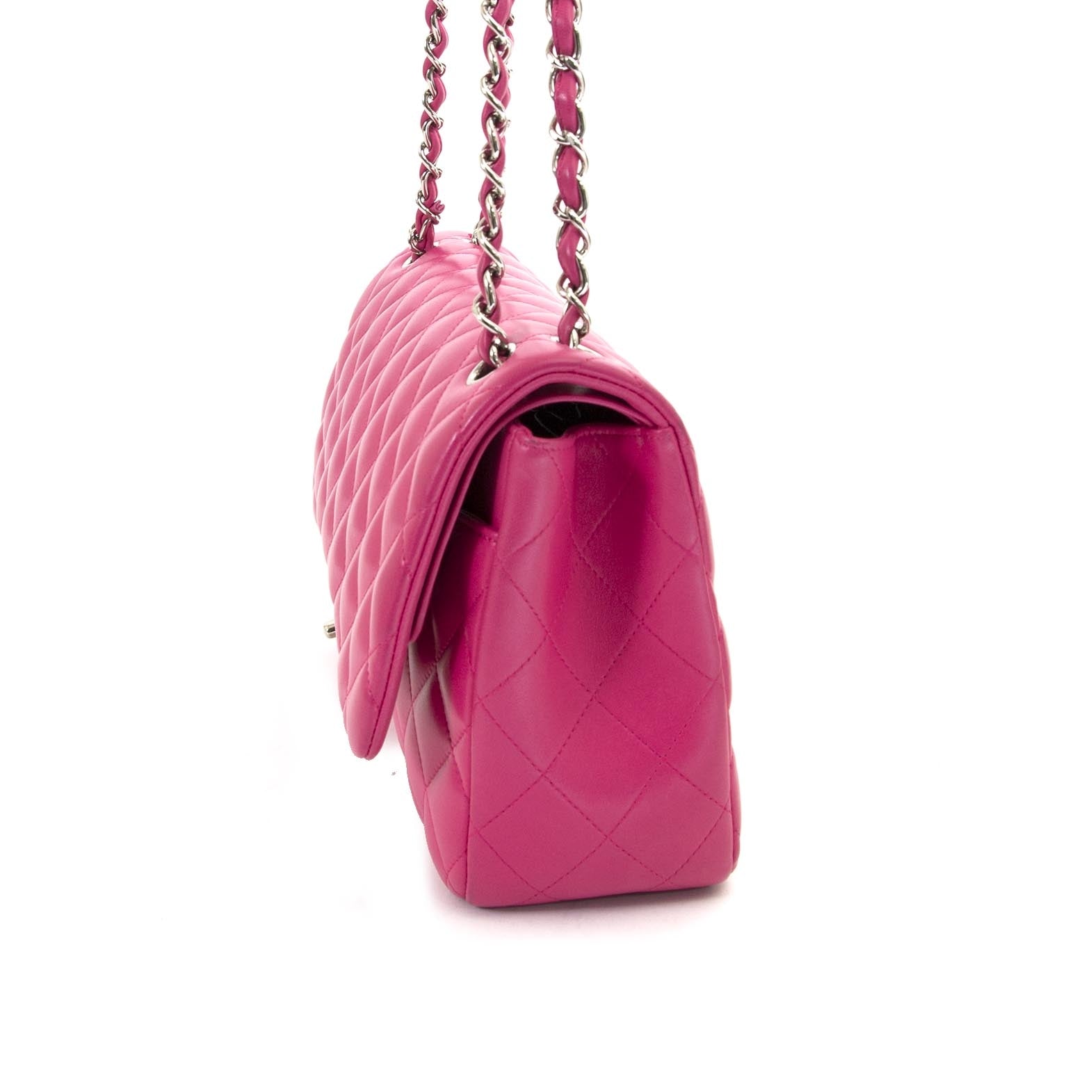 Chanel Bubblegum Pink Jumbo Double Classic Flap Bag PHW te koop in Antwerpen