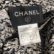 Buy and sell your 100% authentic Chanel Silk Black & White Geometric Print Dress - Size 36 for the best price at Labellov
