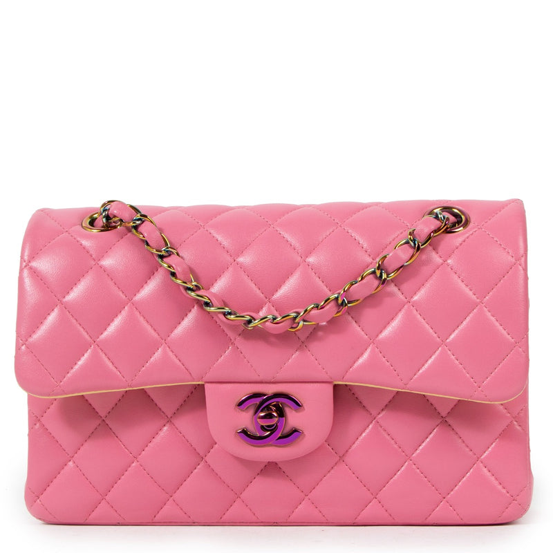 Shop authentic second hand limited edition luxury designer chanel rainbow bag at labellov chanel brussel, chanel knokke, chanel antwerpen