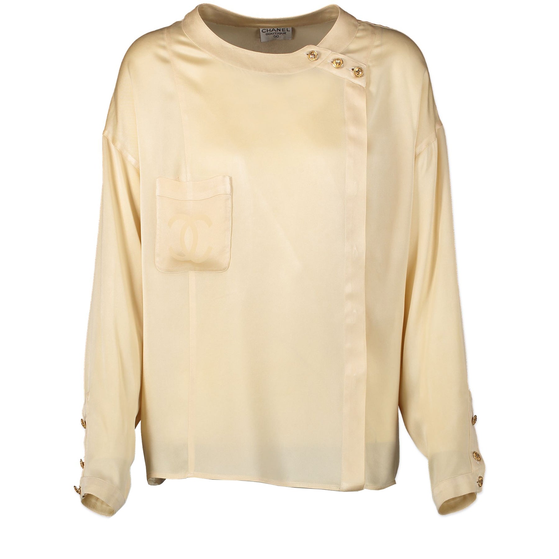 Chanel Silk Cream Blouse