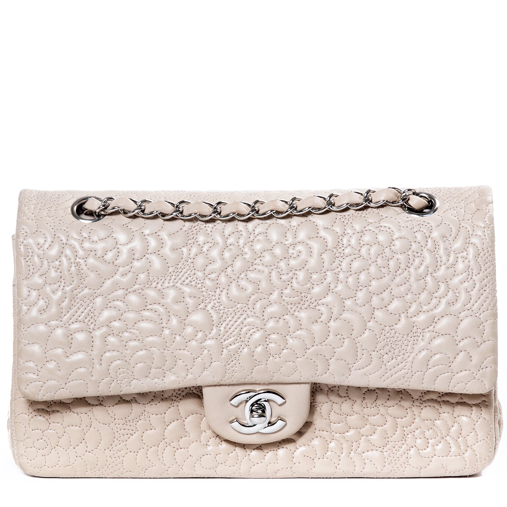 koop Chanel Classic Flapbag Quilted Flower Medium bij labellov en betaal veilig online
