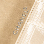 Chanel Beige Canvas Travel East West Flap Bag