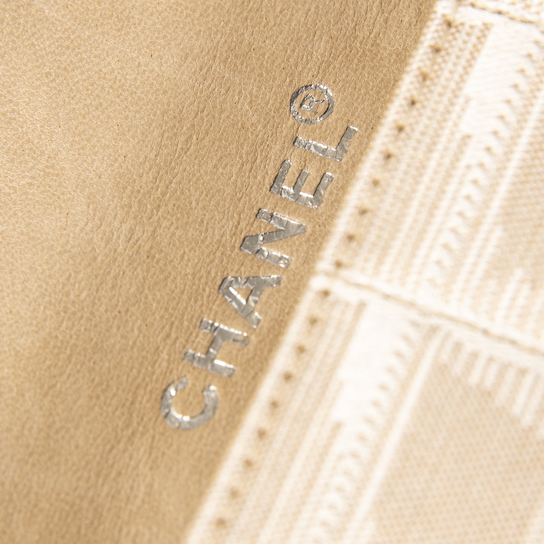 Chanel Beige Canvas Travel East West Flap Bag
