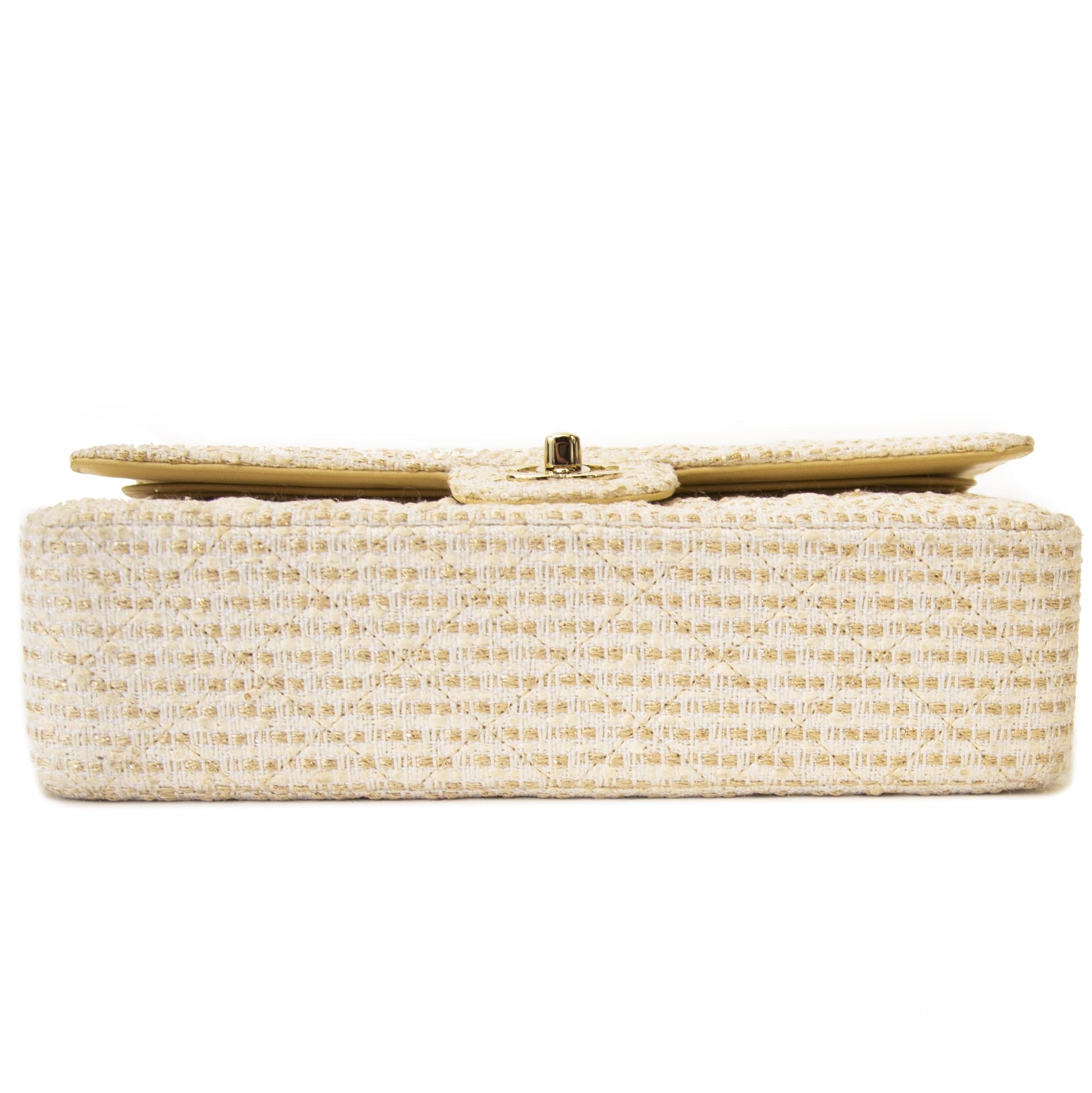 Sac bandoulière Chanel Classic Medium Double Rabat en Tweed