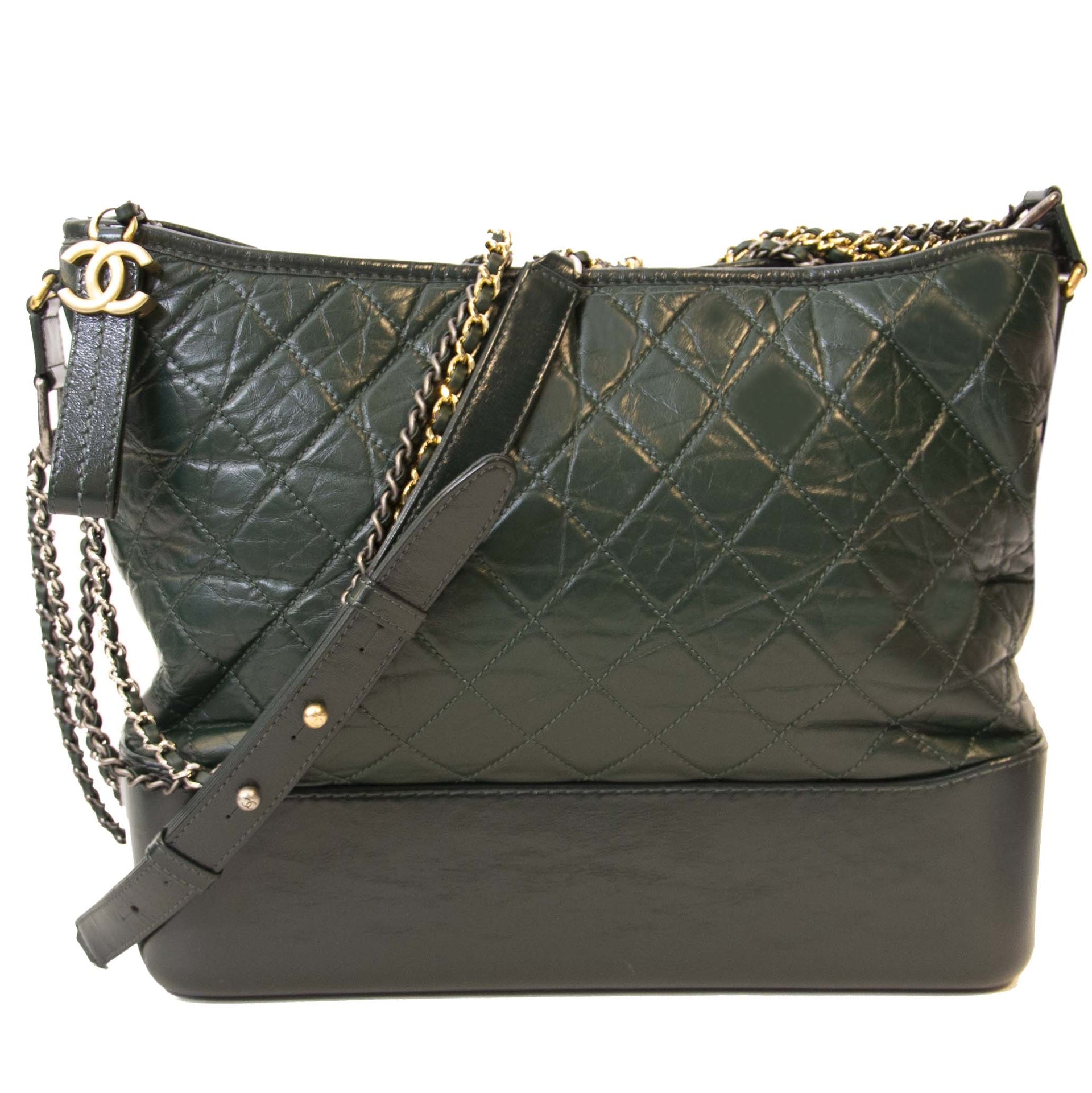 Chanel Green Gabrielle Hobo Bag Medium