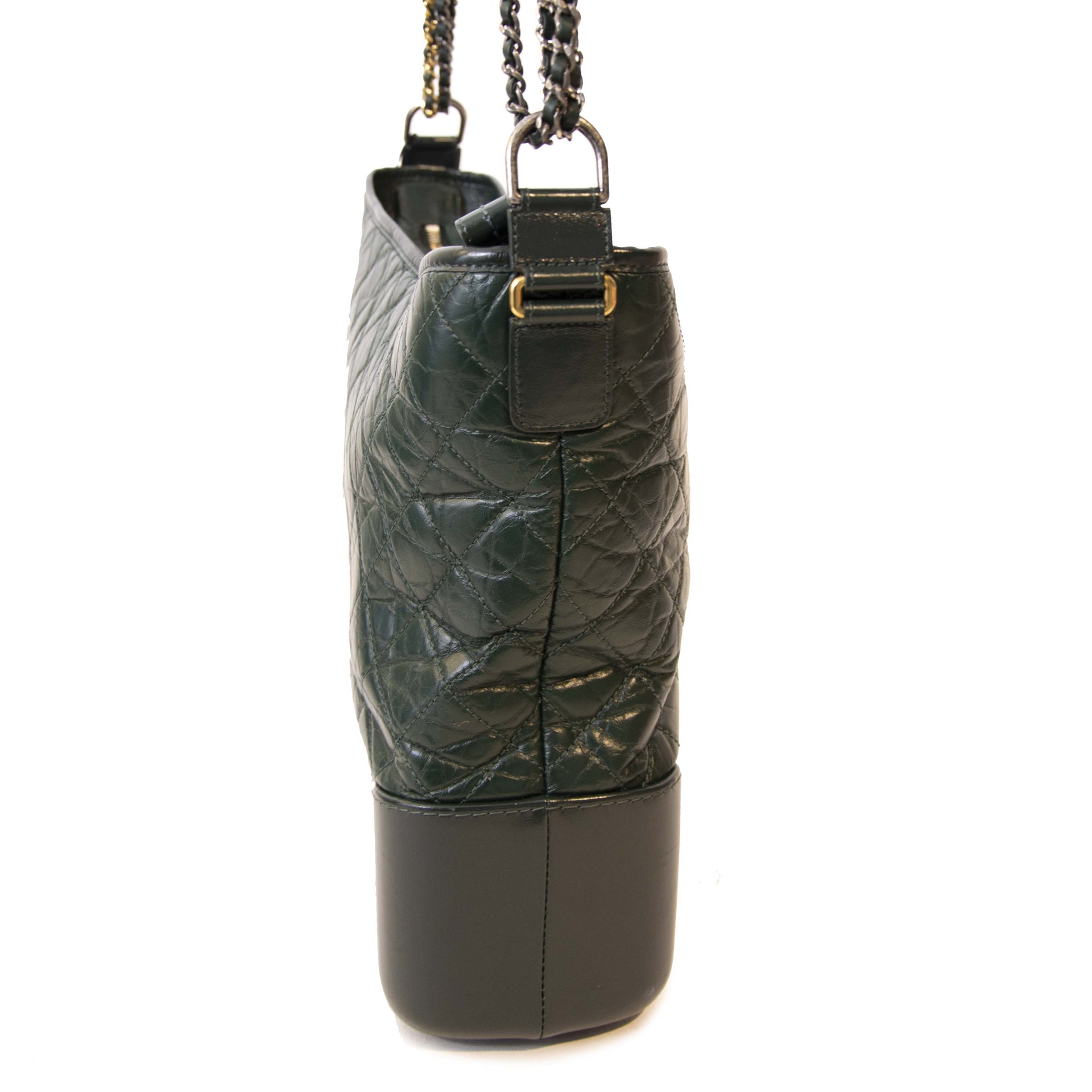 Chanel Green Gabrielle Hobo Bag Medium