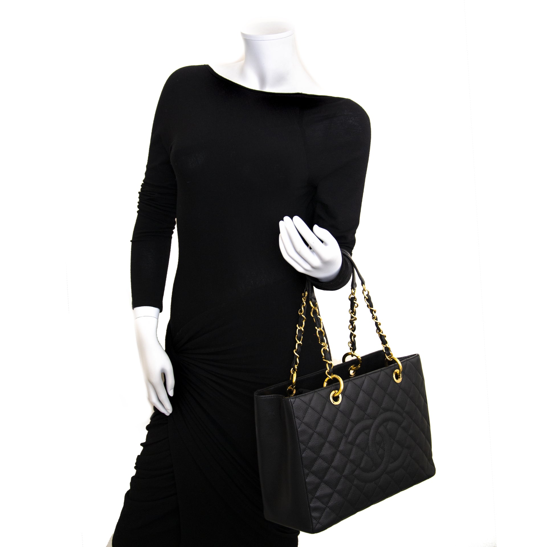 Chanel GST Black Caviar Shopping Tote