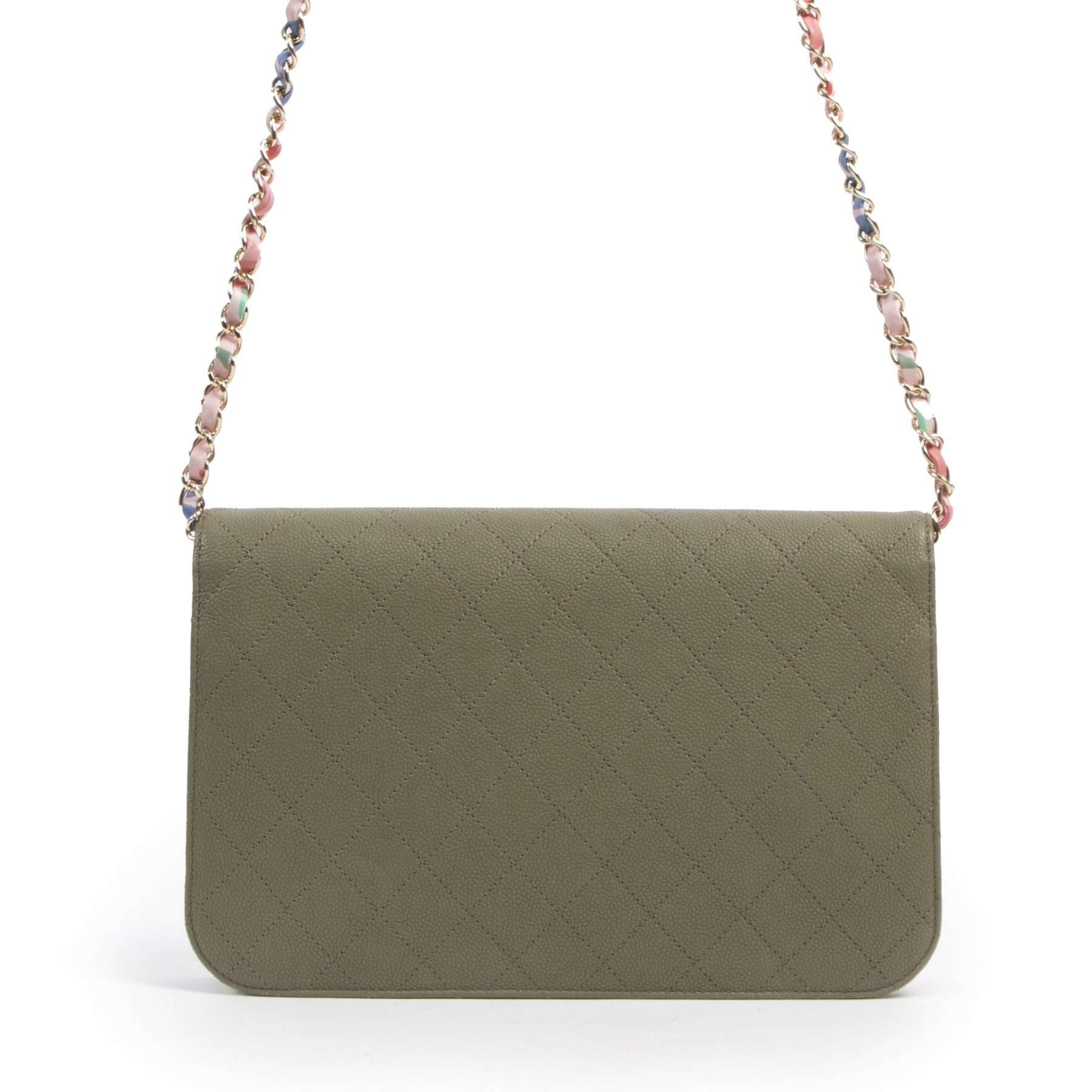 Authentieke Tweedehands Chanel Green Quilted Envelope Crossbody Bag juiste prijs veilig online shoppen luxe merken webshop winkelen Antwerpen België mode fashion