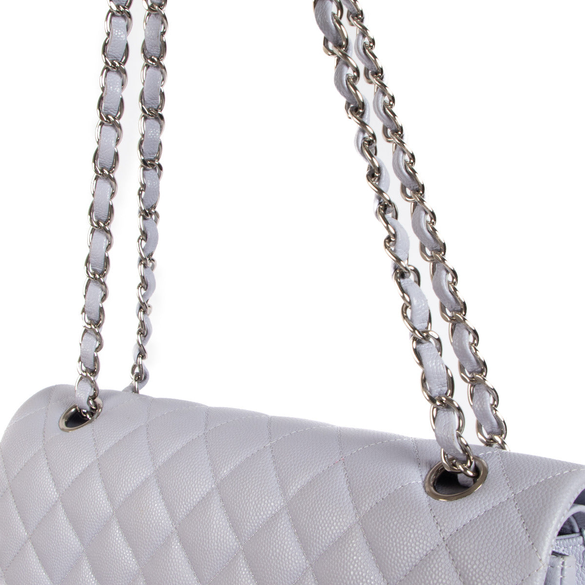 Chanel Lilac Caviar Classic Flap Bag PHW