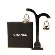 Chanel Clear Padlock CC Earrings