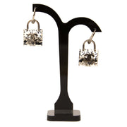 Chanel Clear Padlock CC Earrings