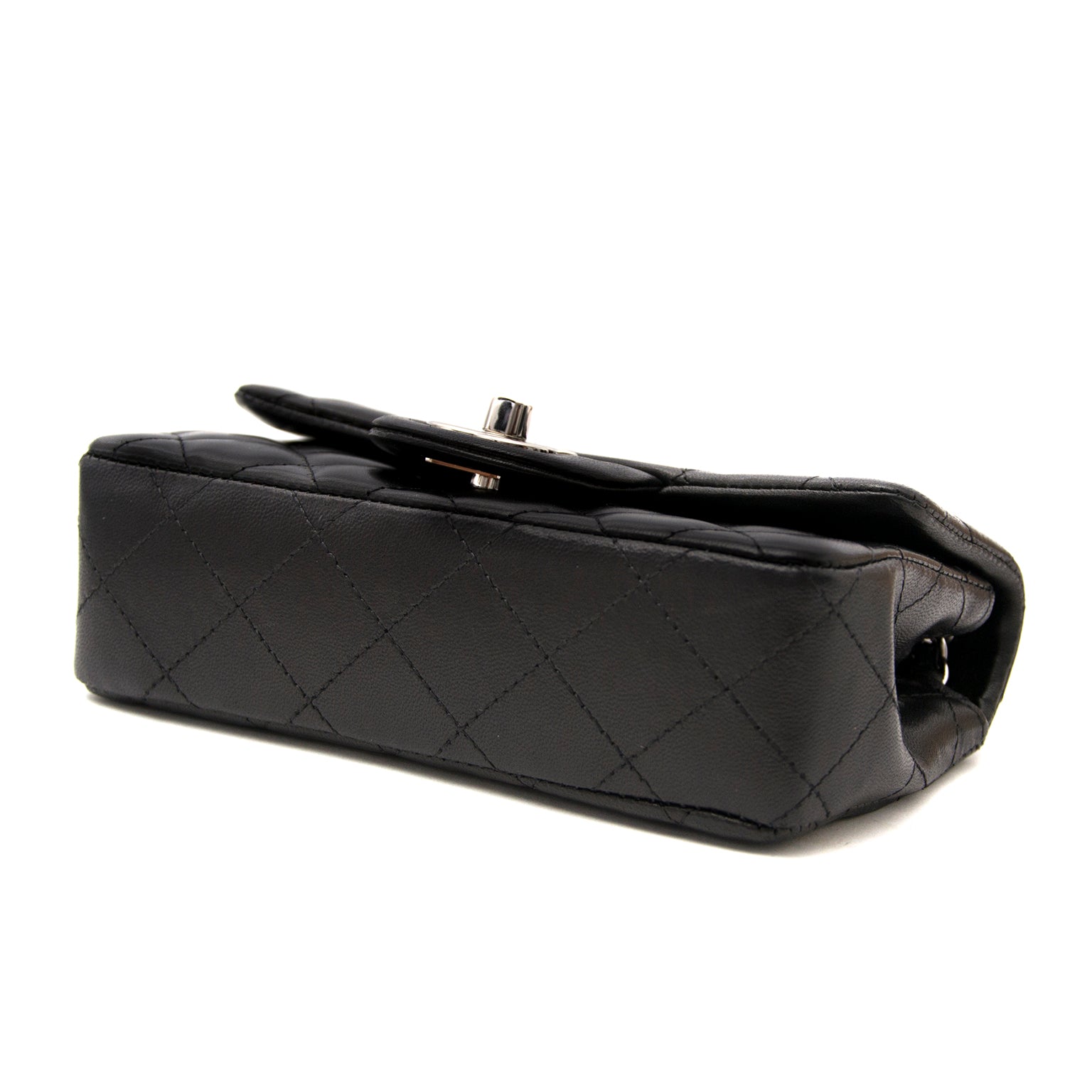 shop safe online secondhand as new Chanel Black Extra Mini Classic Flap Bag