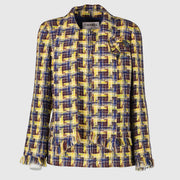 Authentic pre-loved Chanel 04A Check Tweed Jacket - Size FR 40 on Labellov.com