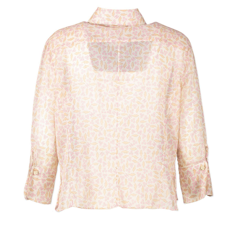 Chanel Camelia Cotton Shirt - size FR42