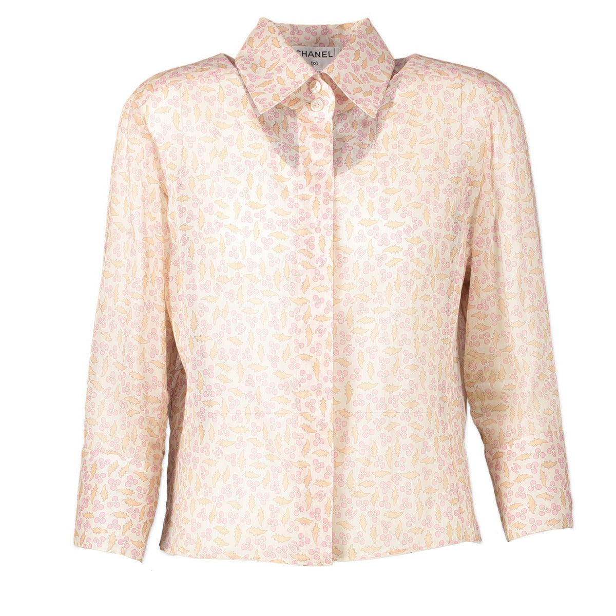 Chanel Camelia Cotton Shirt - size FR42