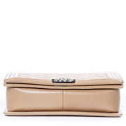 Chanel Beige New Medium Boy Perforated Bag te koop online