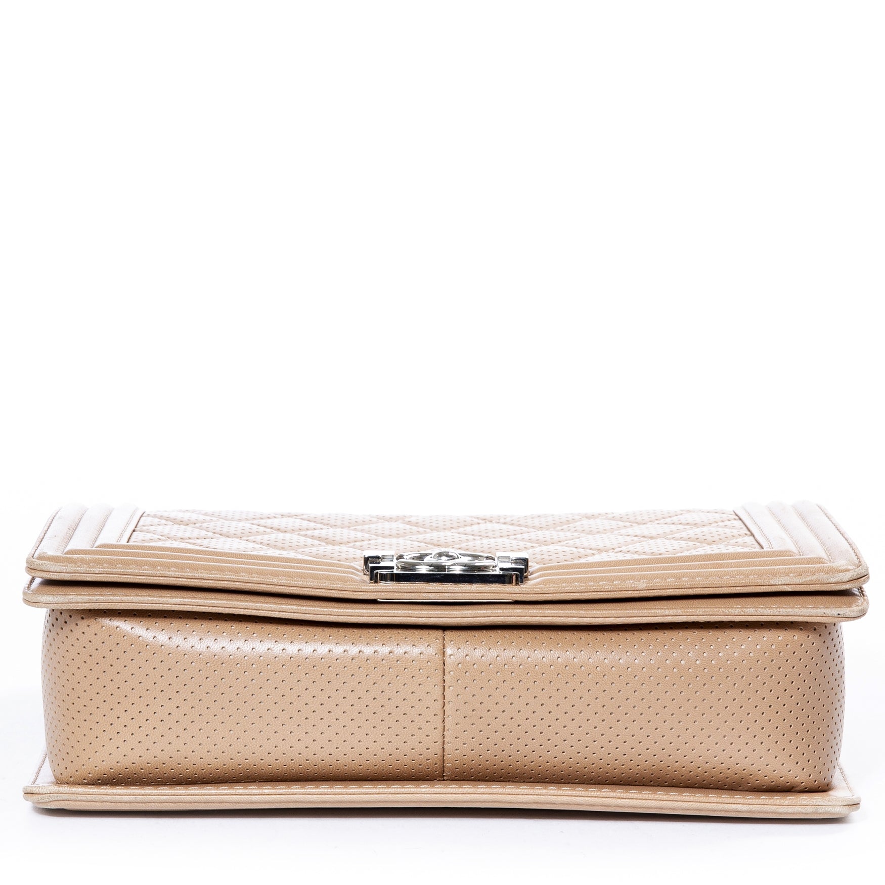 Chanel Beige New Medium Boy Perforated Bag te koop online