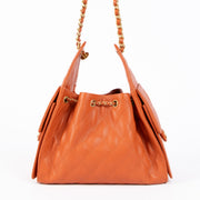 Authentic pre-loved Chanel Coral Caviar Chanel 25 Small Shoulder Bag on Labellov.com