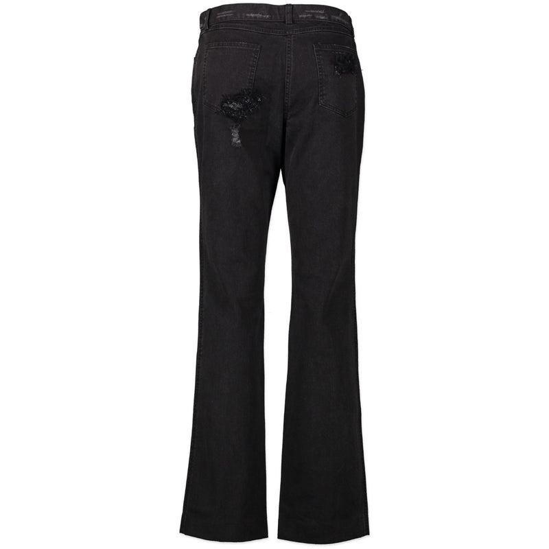 Chanel Dark Grey Tweed Patch Jeans - Size 40