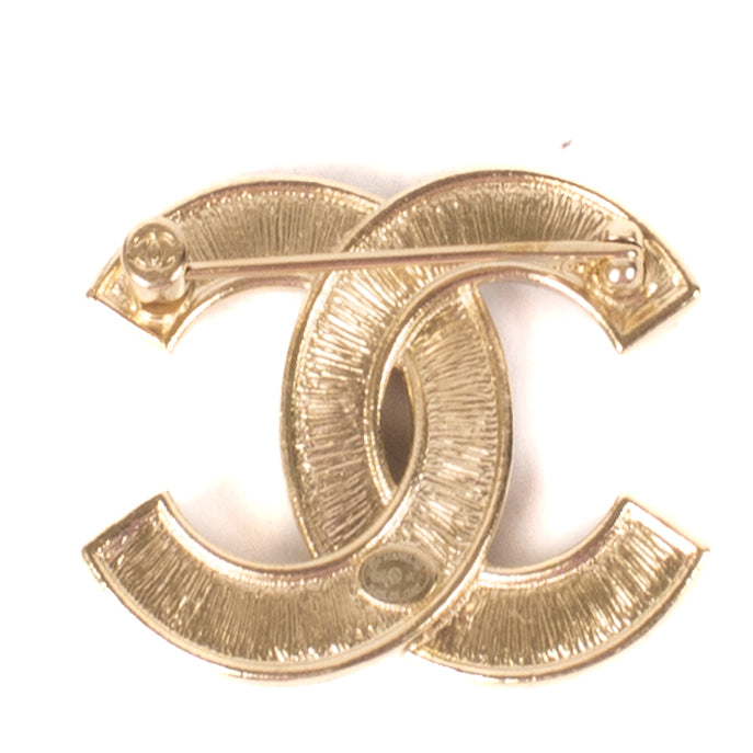 Chanel 20A Parel Kristal CC Broche