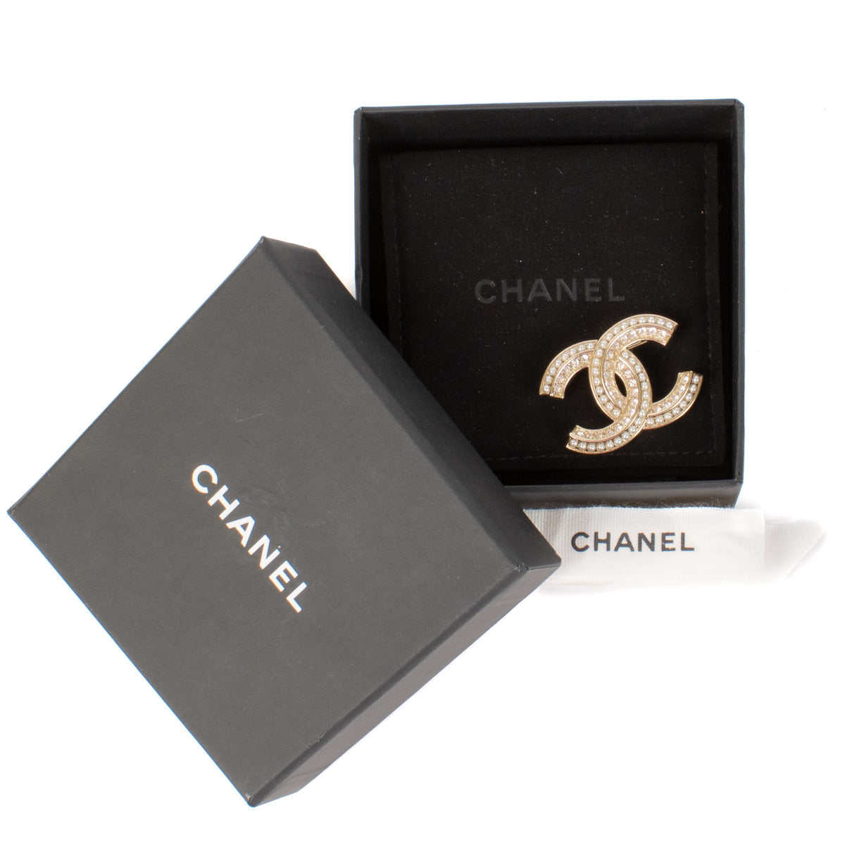 Chanel Pearl CC Brooch