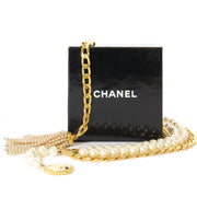 Rare Vintage Chanel Pearl Tassel Chain Belt now for sale at labellov vintage fashion webshop belgium