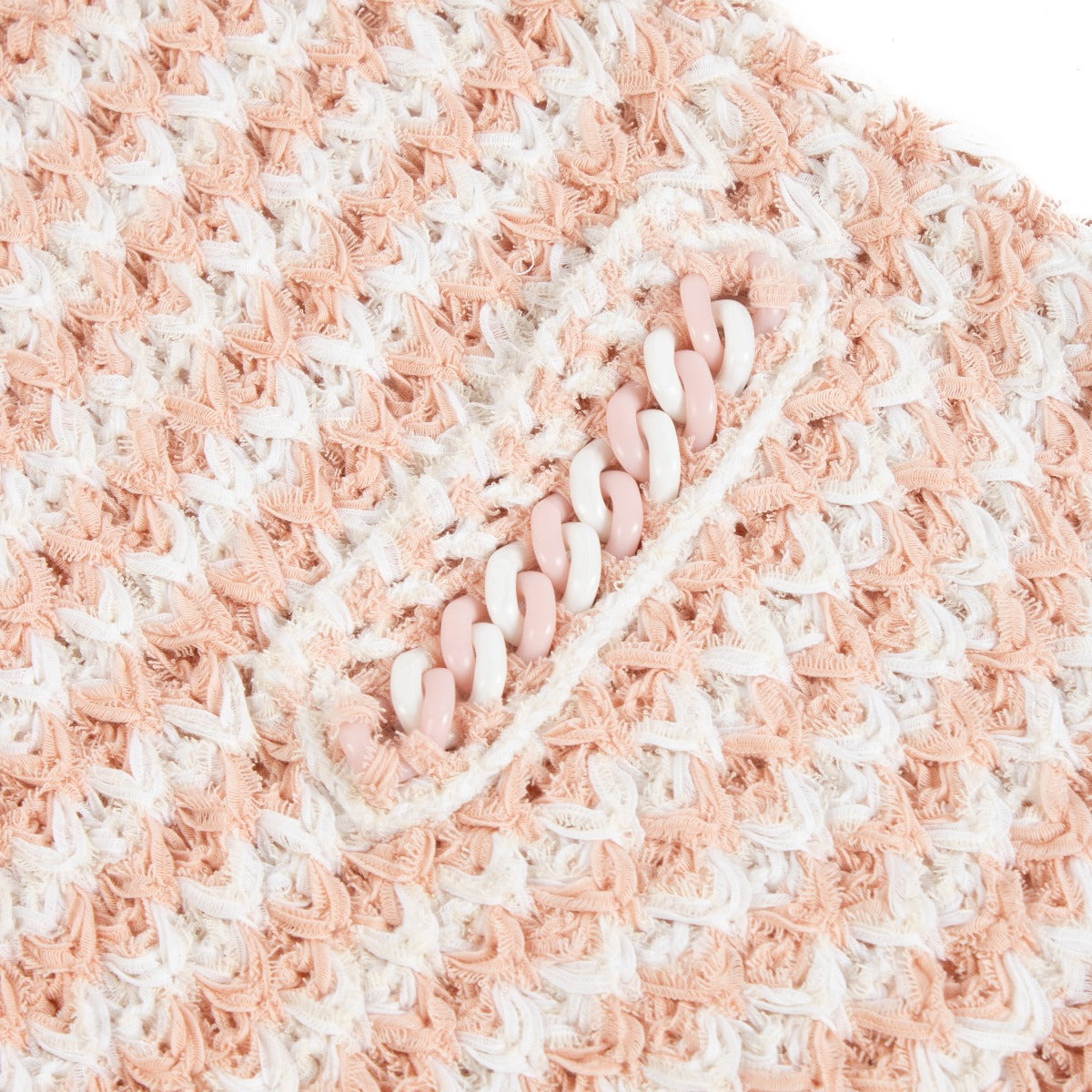Chanel 18P Pink Crochet Resin Chain Dress - Size FR42