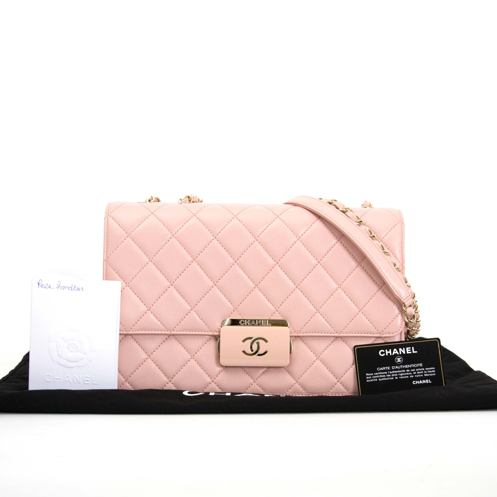 looking for a secondhand Chanel Pink Sheepskin Flap Bag