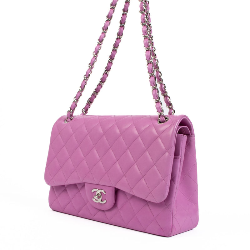 Chanel Pink Lambskin Large Classic Flap Bag