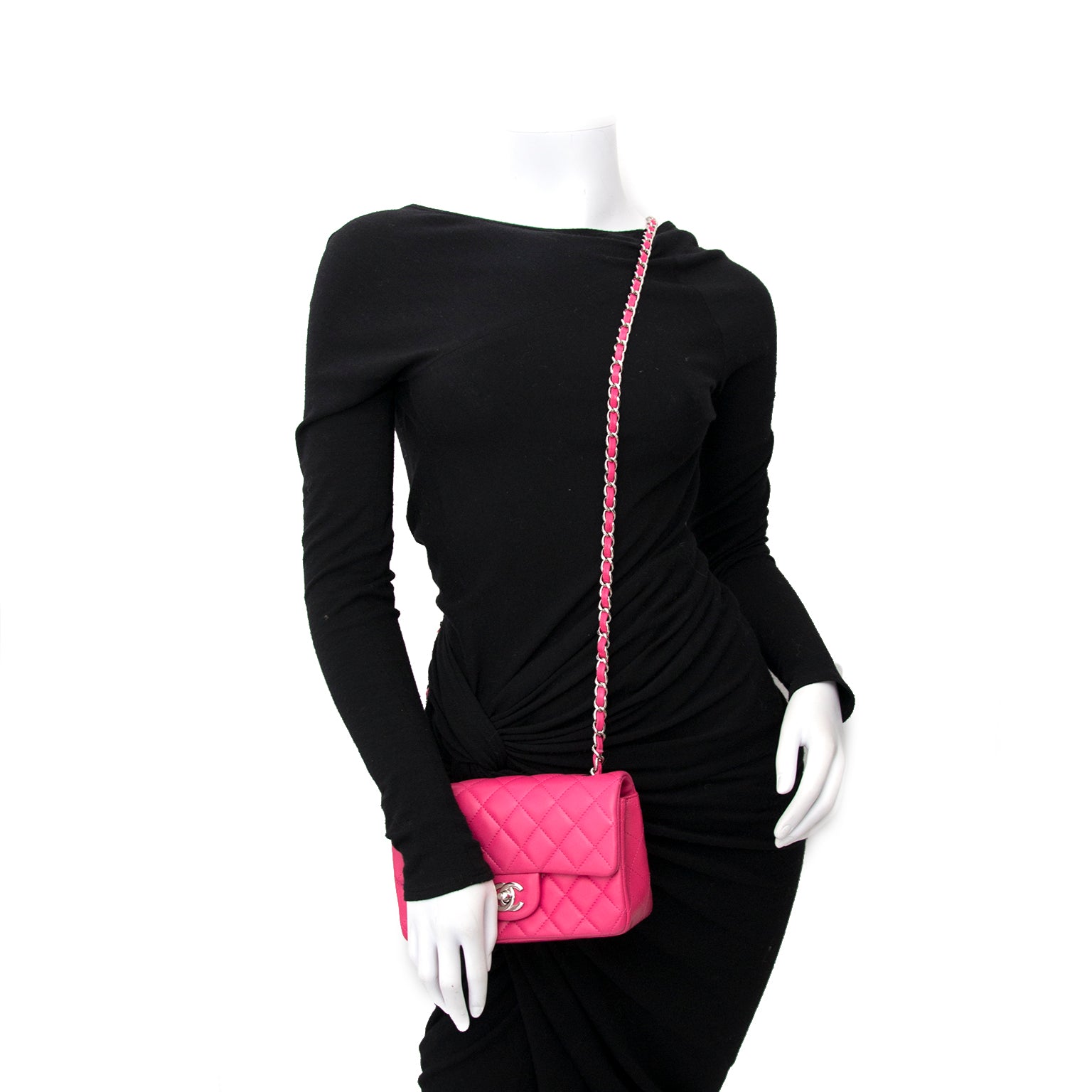 acheter en ligne seconde main sac Chanel Candy Pink New Mini Classic Flap Bag