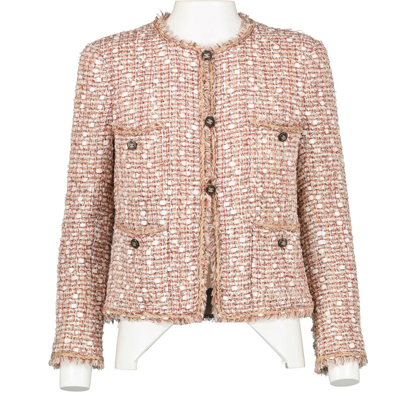 Chanel Spring 2006 Tweed Fringed Metallic Classic Jacket