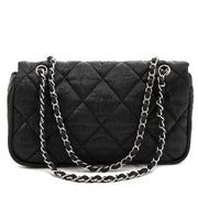 Chanel Black Glitter Jersey Flap Bag nu te koop bij labellov vintage mode webshop belgië aan de laagste prijs