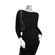 Chanel Black Glitter Jersey Flap Bag now for sale at labellov vintage fashion webshop belgium