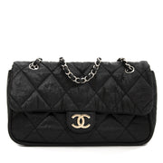 Chanel Black Glitter Jersey Flap Bag now for sale at labellov vintage fashion webshop belgium