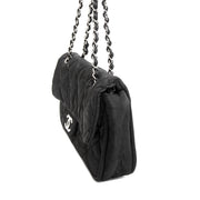 Chanel Black Glitter Jersey Flap Bag nu te koop bij labellov vintage mode webshop belgië aan de laagste prijs