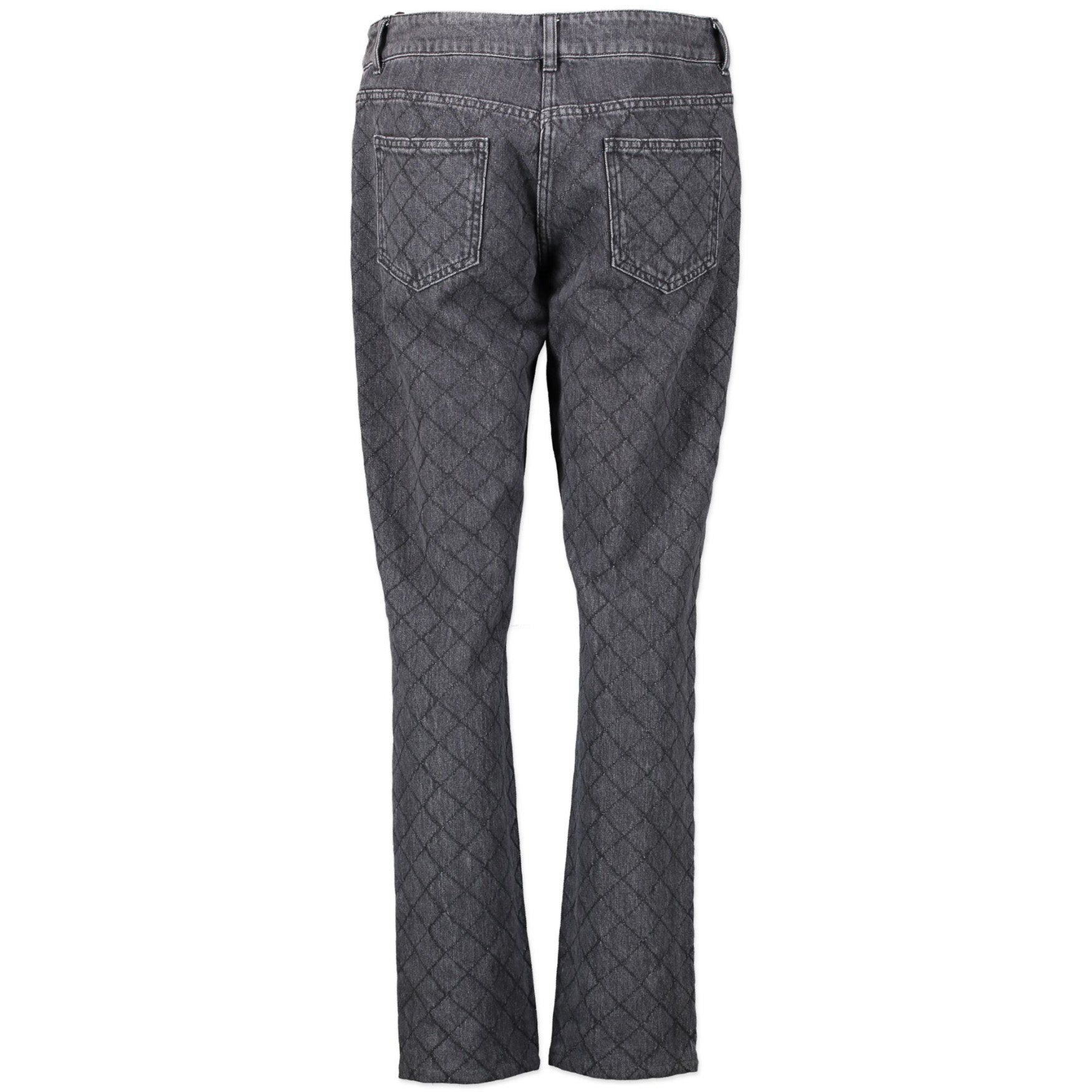Chanel Grey Denim Quilted Jeans
