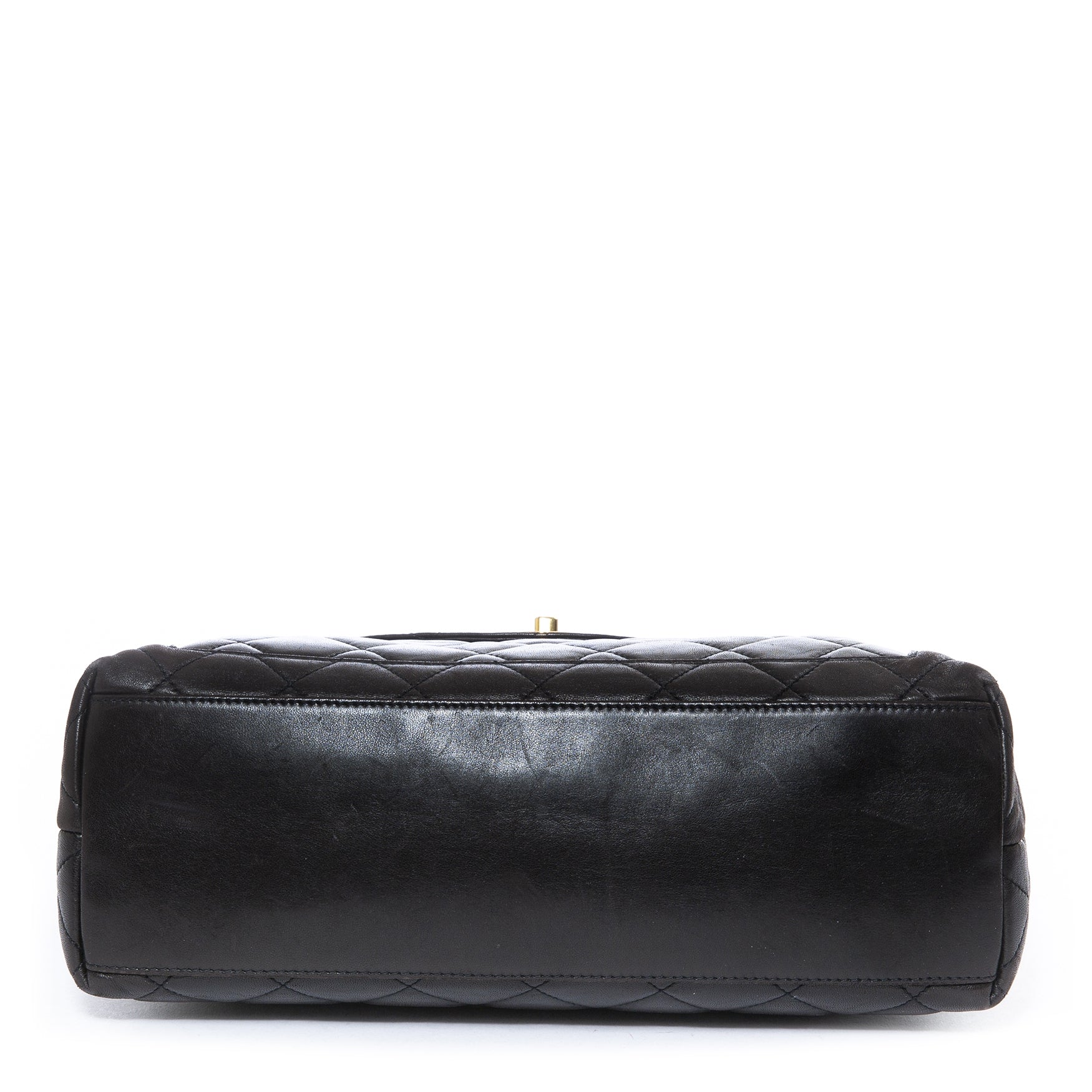 Chanel Black Leather Bowling Shoulder Bag te koop