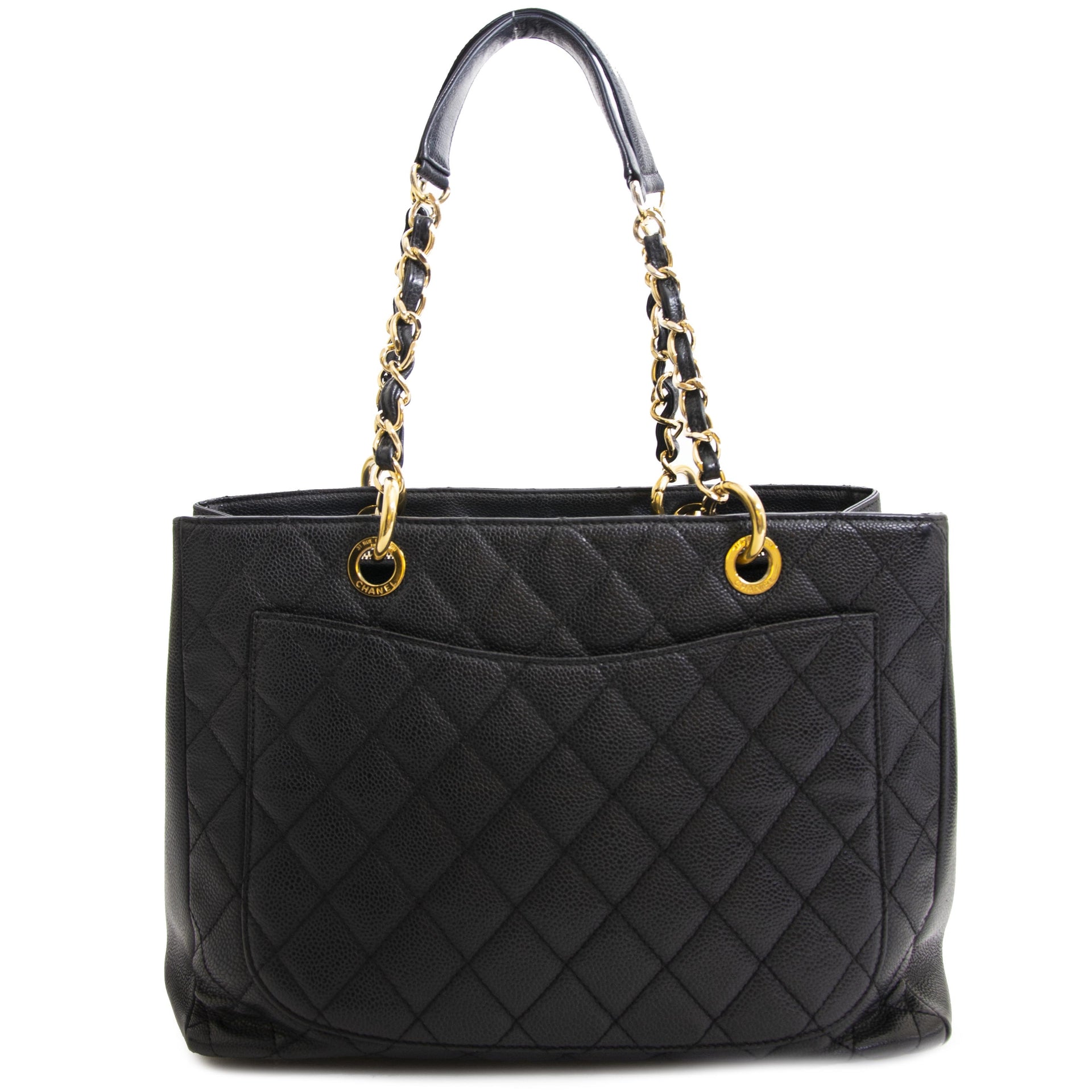 acheter en ligne seconde Chanel Black Caviar GST Tote