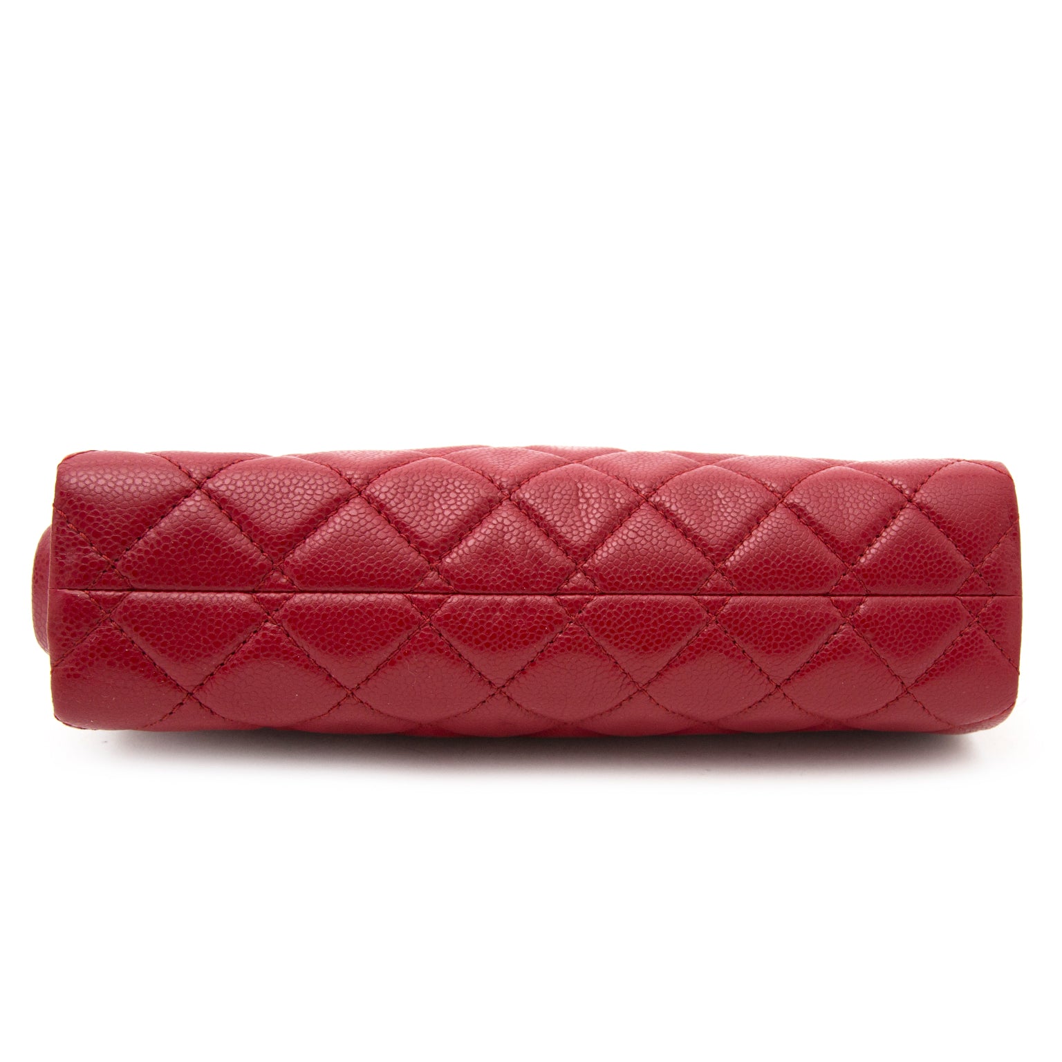Acheter en ligne chez Labellov.com Chanel Red Caviar Quilted Clutch Bag