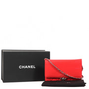 Chanel Red Urban Companion Wallet On Chain