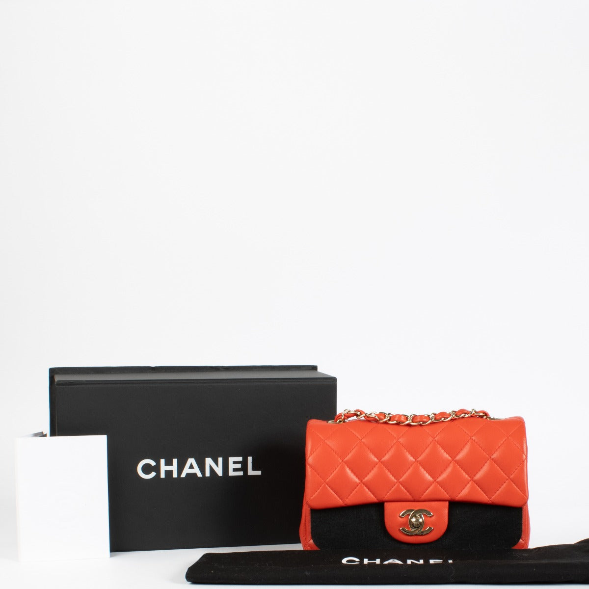 Authentic pre-loved Chanel Mini Rectangular Red Lambskin GHW on Labellov.com