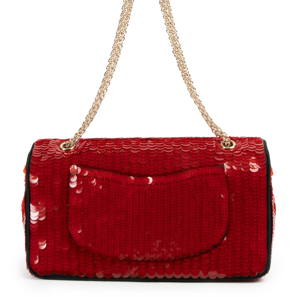 Chanel Pre-Fall 2010 Red Sequin Paris-Shanghai Medium Classic Flap Bag