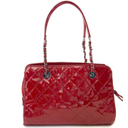 Chanel Red Patent Quilted Shoulder Bag 2014 best price
