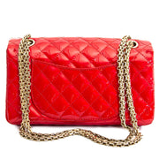 shop your designer bag online at the best price Chanel Patent Red Quilted Accordion Reissue 2.55 Flap Bag
