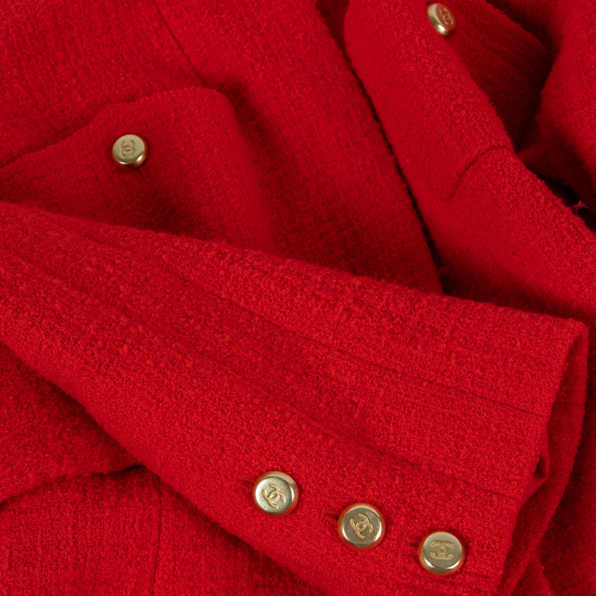Chanel Fall 1996 Red Tweed Jacket