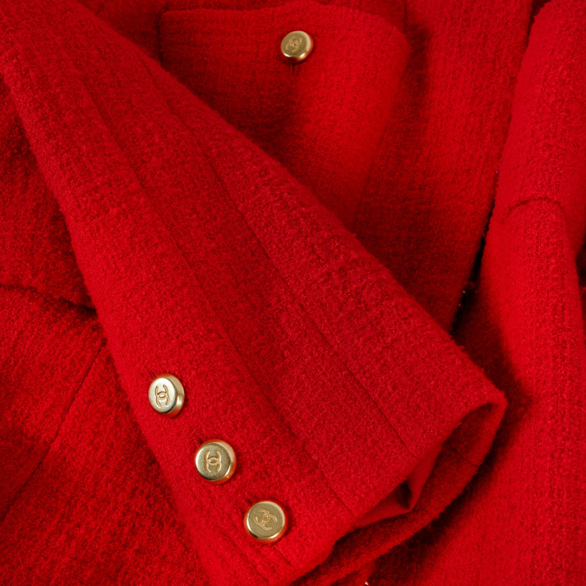 Chanel Fall 1996 Red Tweed Jacket