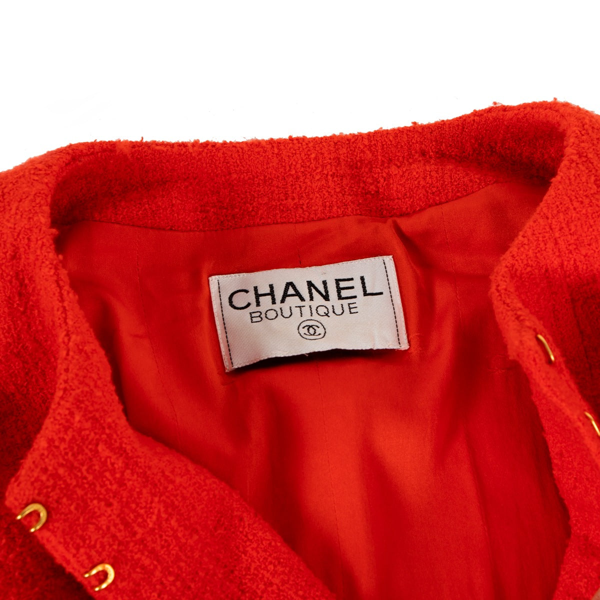 Chanel Fall 1996 Red Tweed Jacket