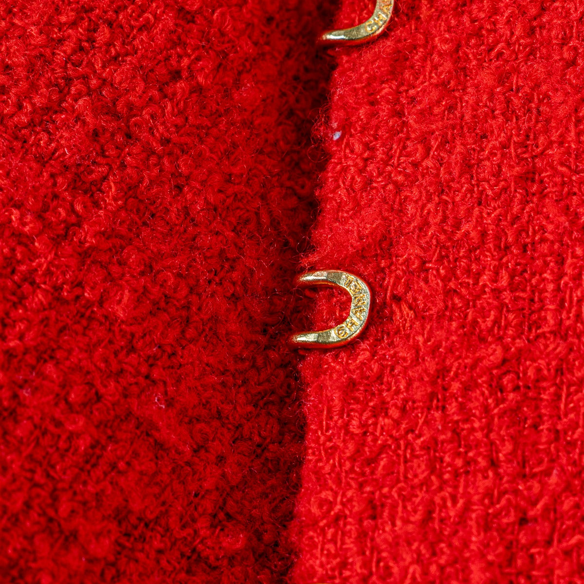 Chanel Herfst 1996 Rood Tweed Jasje